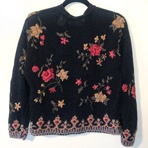 Robert Scott Ltd Hand-Knitted Floral Cardigan